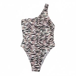 Victoria's Secret One-Shoulder One Piece Swimsuit Animal Print Size Large